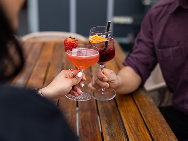 cocktail drinks at The Deck Hobart