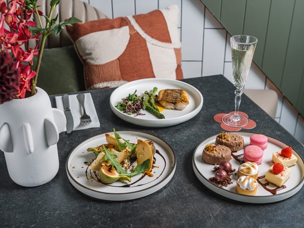 the dining setup at The Lex