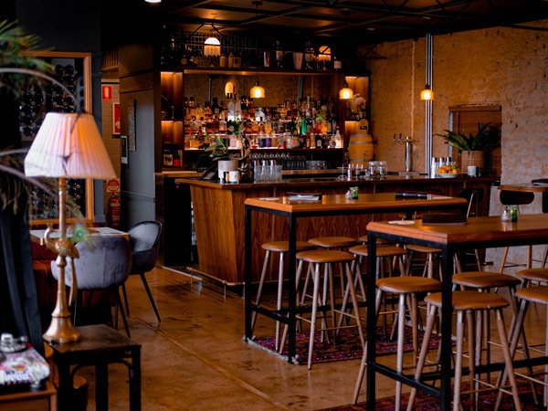 the dining space at Wakefield’s Bar and Wine