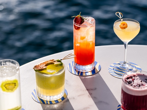 cocktails at Pier Bar at Pier One Sydney Harbour