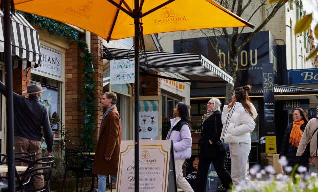 shops on the main street of Leura