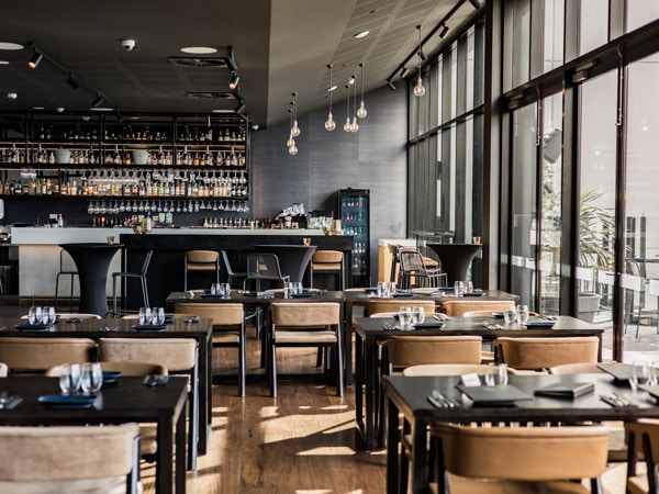 the interior of HQ Bar + Kitchen, Perth