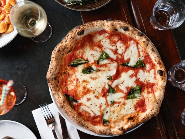 Margherita pizza at Queen Margherita of Savoy