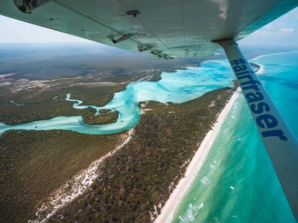 an Air Fraser scenic flight above K'gari
