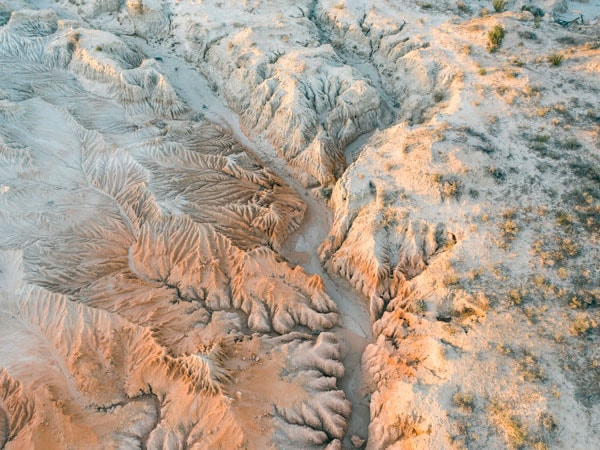 an aerial view of Mungo National Park