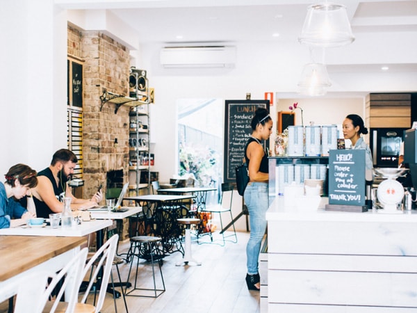 people dining at Four Six Eight cafe, Paddington