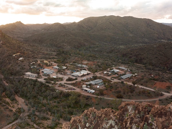 an aerial view of the Arkaroola Wilderness Sanctuary
