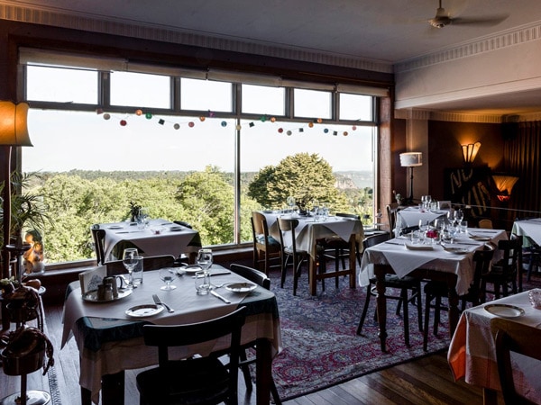 the interior of AVALON, Katoomba with views of Leura and the Jamison Valley