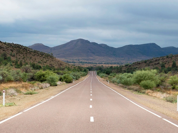 an empty road in Blinman