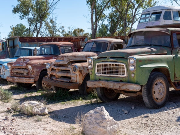 rustic vehicles in Lightening Ridge