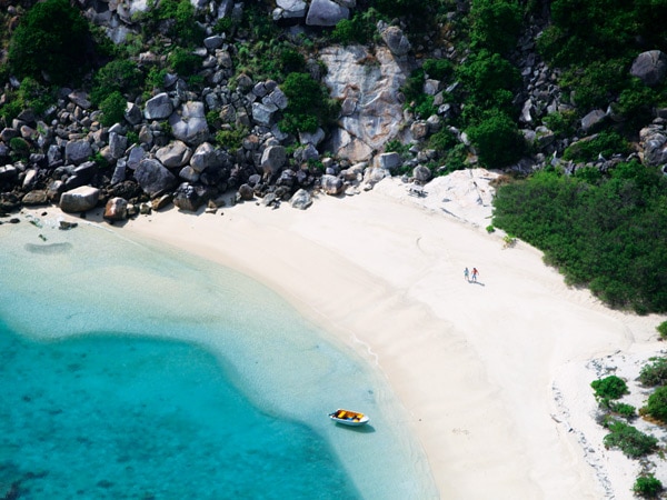 a white sand beach near Lizard Island Resort