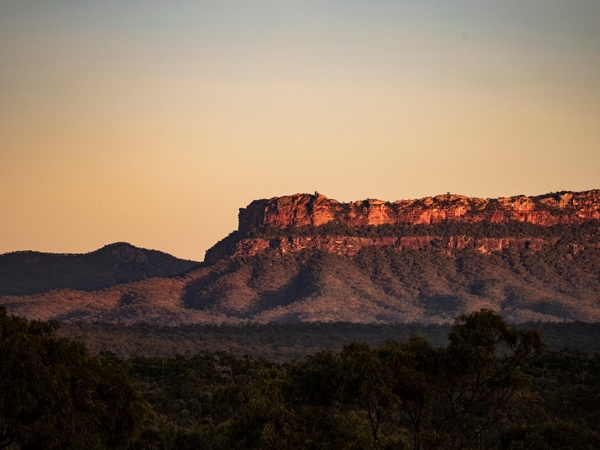 the Ngarrabullgan/Mt Mulligan landscape at dusk