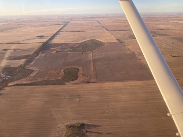 Aerial images from plane over Murray Darling Scenic Flights