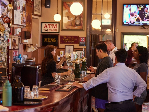 people ordering inside The Australian Heritage Hotel, The Rocks