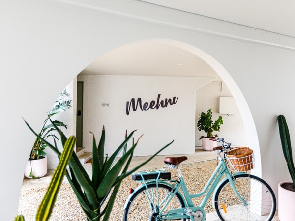 ebikes sit out front of Kyah Boutique Hotel in Blackheath