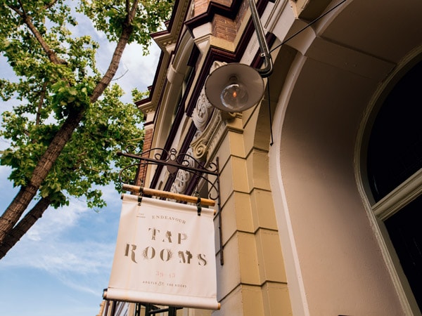the Endeavour Tap Rooms signage, The Rocks, Sydney