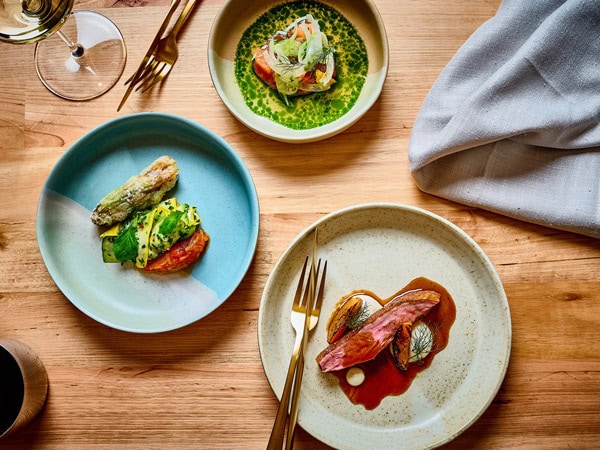 food and drinks on the table at Flotilla, Newcastle