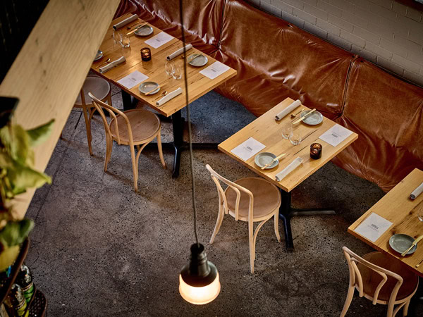 the restaurant interior of Flotilla, Newcastle