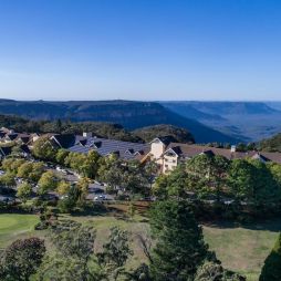The Fairmont Resort Blue Mountains sits atop a ridge with views overlooking Jamison Valley