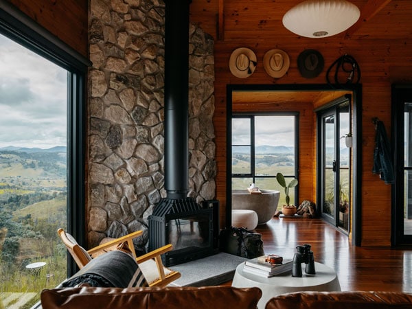 Views from inside Hilltop Cabin Kanimbla near Blackheath