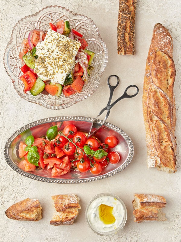 a spread of food on the table at Norma's Deli, Manly