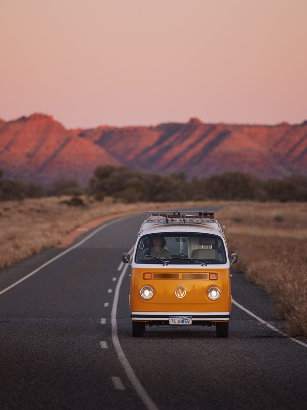 driving through the Red Centre