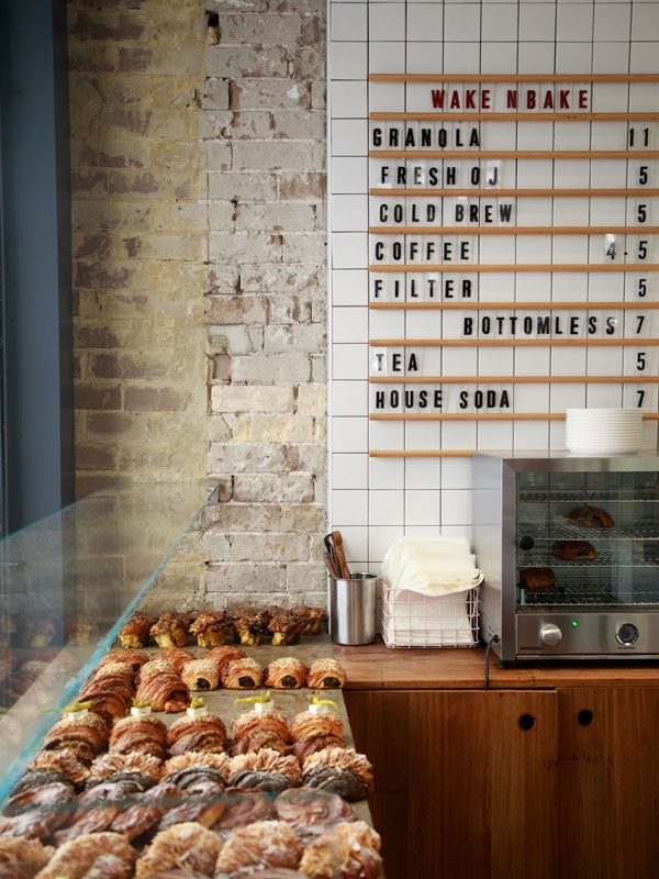 pastries at the Rollers Bakehouse, Manly