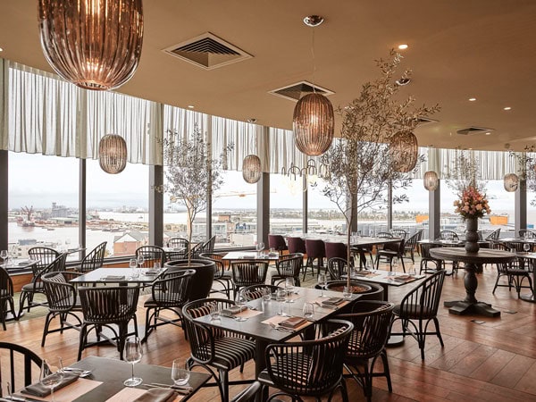 the restaurant interior at The Roundhouse, Newcastle