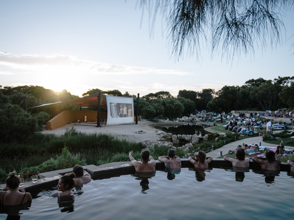 Bathe In Cinema at Peninsula Hot Springs, Vic