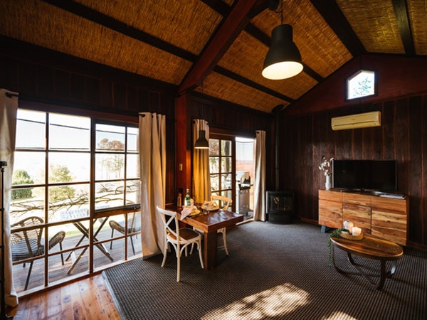 the living space inside Seclusions Blue Mountains