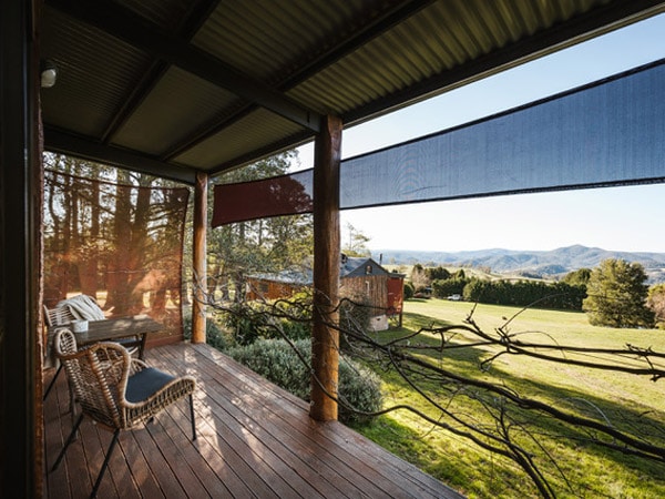 the veranda at Seclusions Blue Mountains