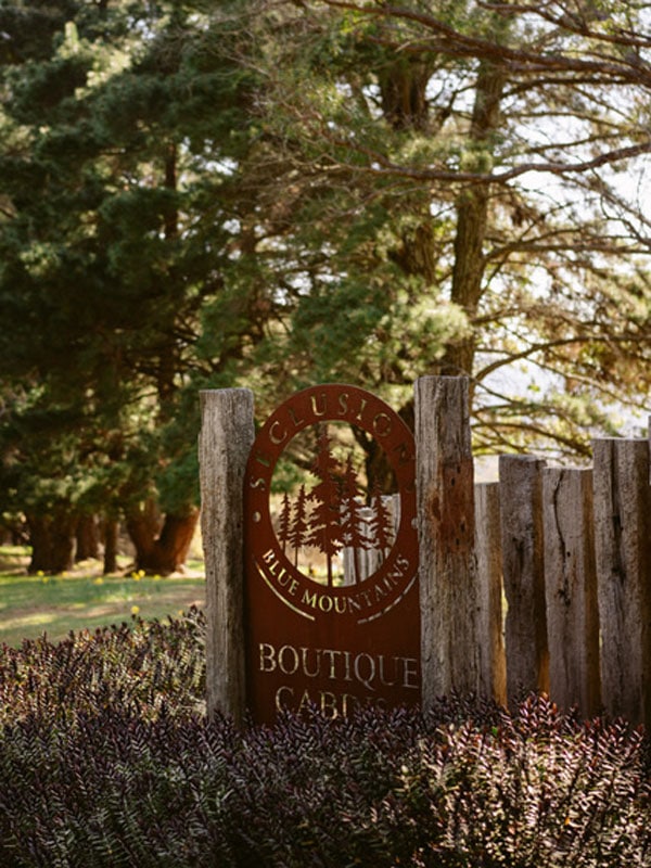 the Seclusions Blue Mountains signage