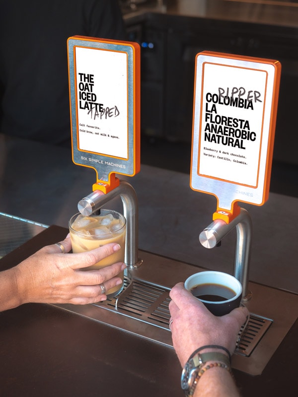 getting coffee on tap at Single O Cafe in Surry Hills