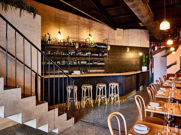 the dining interior at Vecina, Newcastle