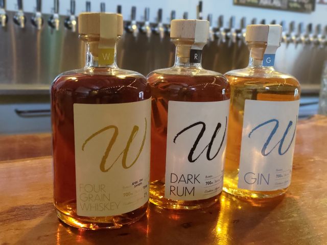 gin bottles at Westside Ale Works, South Melbourne