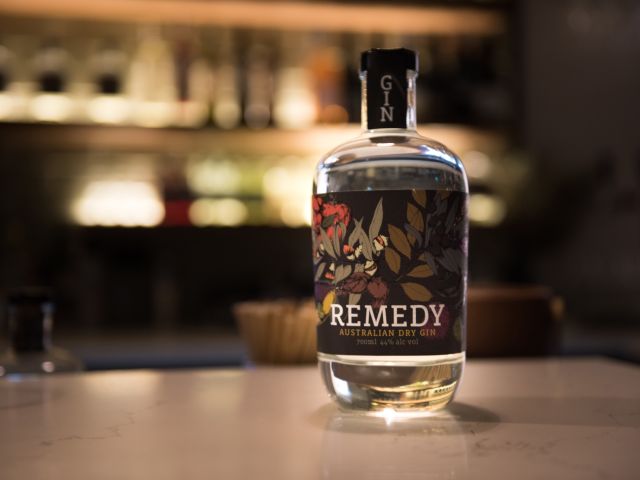 a bottle of gin at Reed & Co, Bright