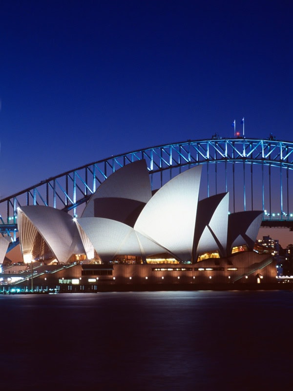 Sydney Harbour views at night
