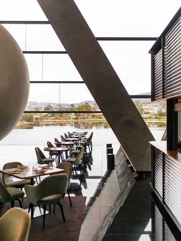 the waterfront dining at Faro restaurant