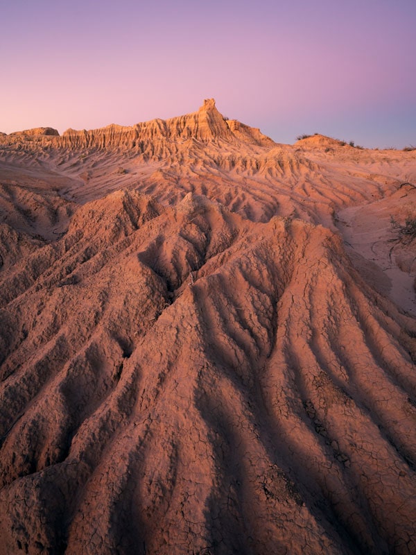 the geological landscape at Mungo National Park, NSW
