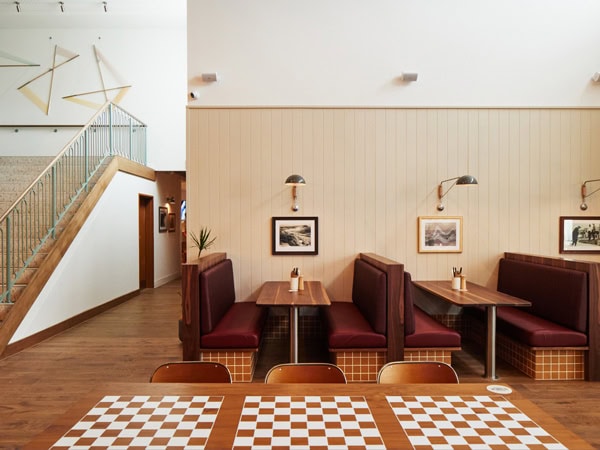 the dining interior of The Beach Hotel, Newcastle