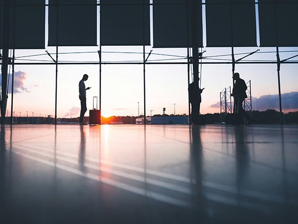 man at airport
