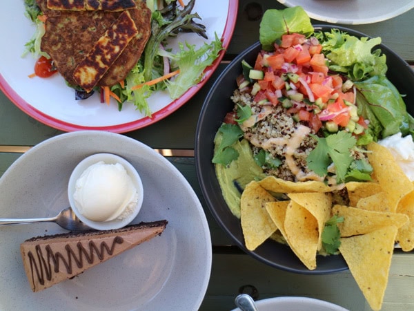 a table-top view of the breakfast menu at Bean Tree café