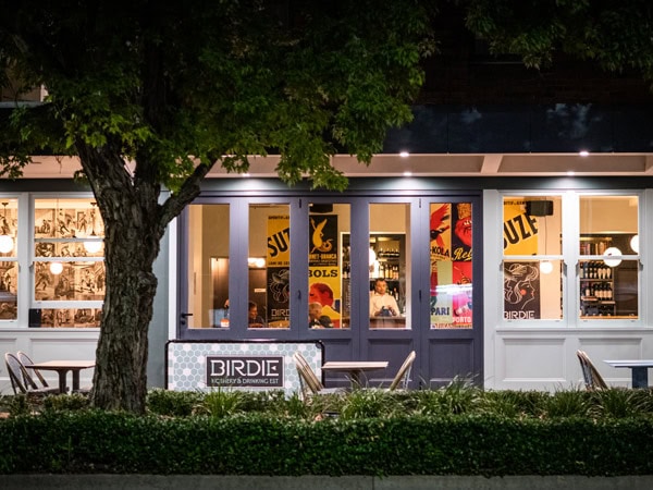 Birdie Noshery & Drinking Est. exterior cafe in Orange