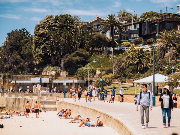 people enjoying summer at Bronte Beach, Sydney