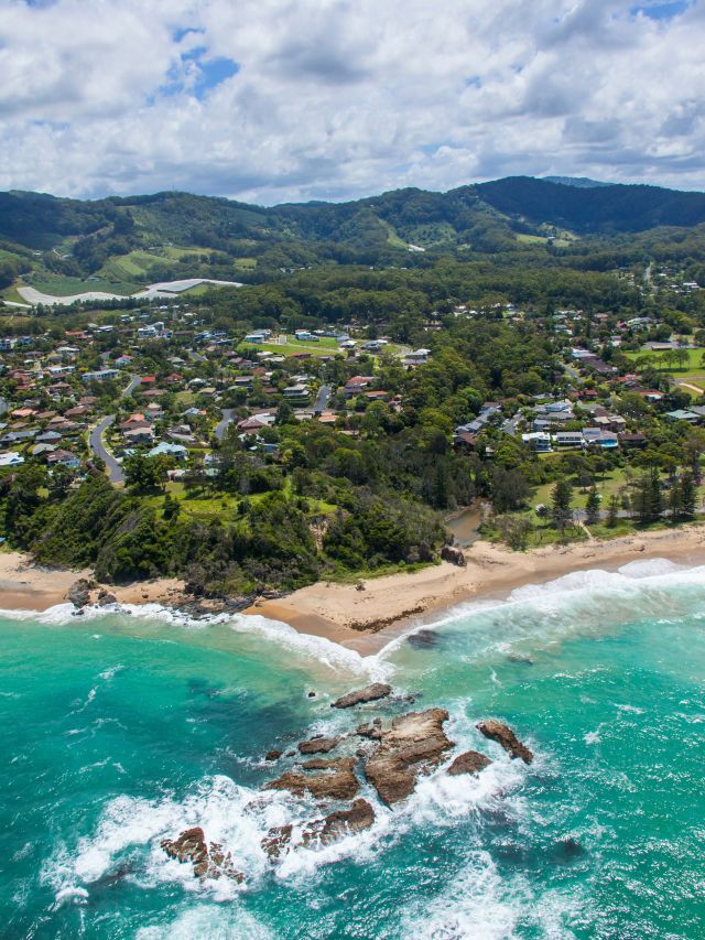 the Sapphire Beach, Co!s Coast from above