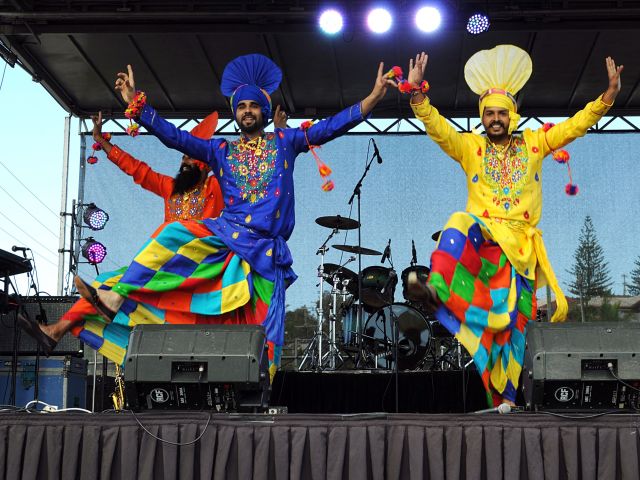 Indian dancers at the annual Woolgoolga Curryfest