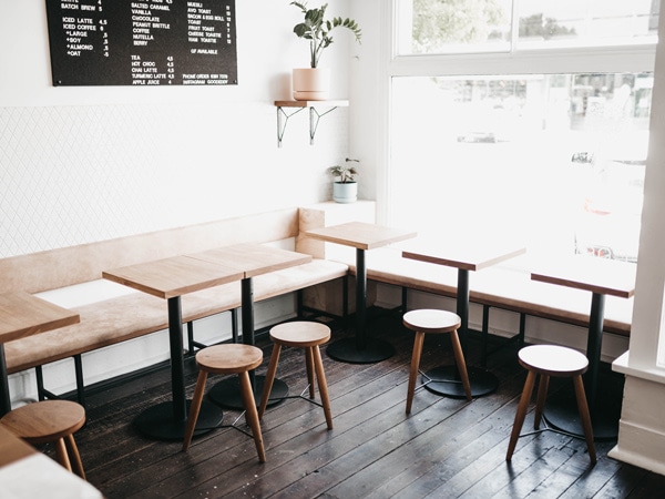 the cafe interior of Good Eddy, Orange