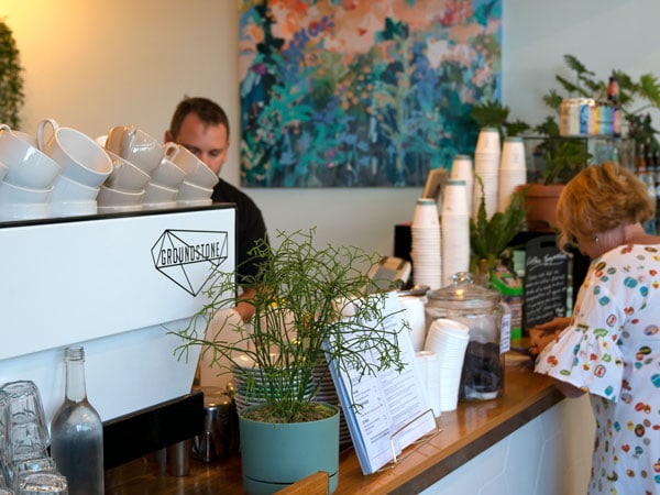 Inside Groundstone cafe in Orange