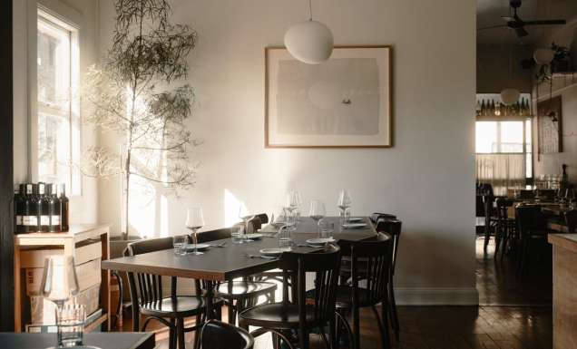 the dining interior of Gum Bistro, Brisbane