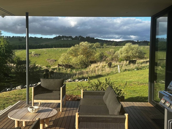 the country views at The Horned Cow Airbnb in Orange